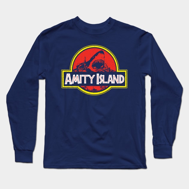 Amity Island Long Sleeve T-Shirt by Daletheskater